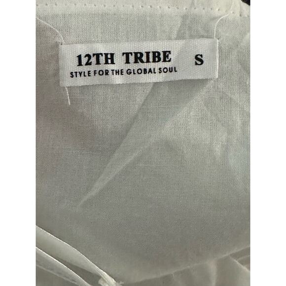 12TH TRIBE Molly Ivory Bow Crop Top Bridal Bachelorette - Sz Small - Picture 5 of 6